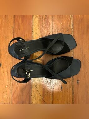 Old Celine Navy Strappy Sandals Size 39.5